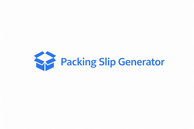 Packing Slip Generator